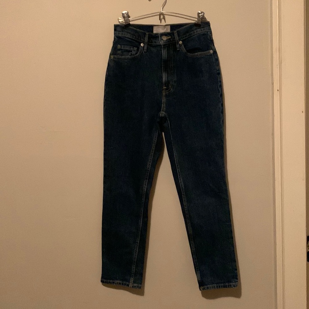 Everlane Original Cheeky Jean, size 26 crop, midnight blue, excellent condition
